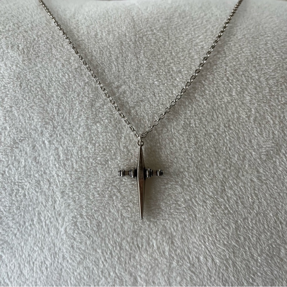 Child of Wild spike silver sword cross pendant necklace
